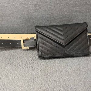 Source Unknown Black Quilted Clutch‎